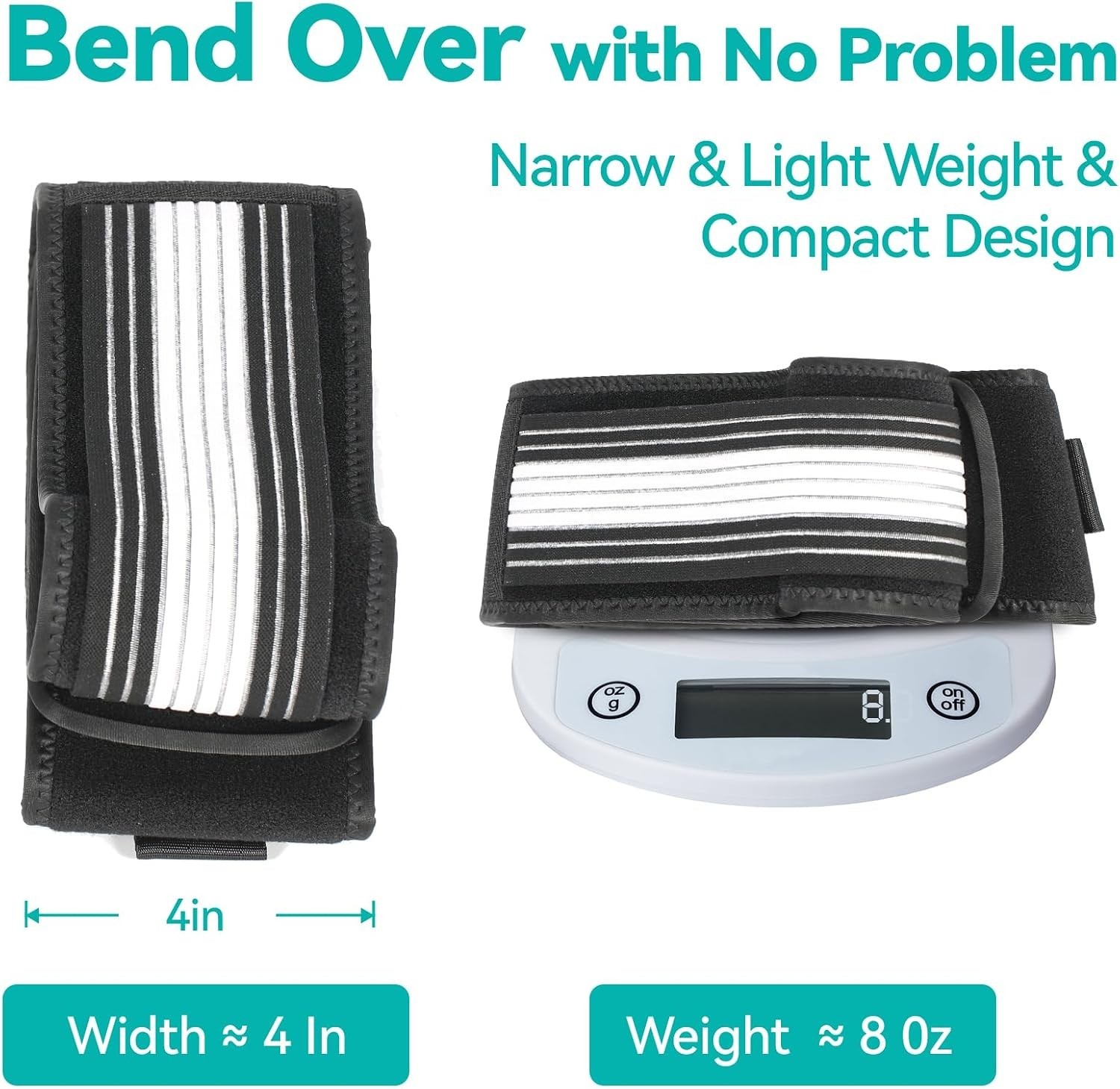 Lightweight Back Brace for Lower Back Pain Under Clothes – Relief from Sciati…