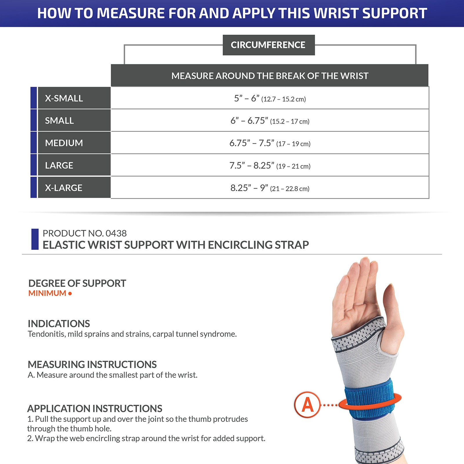 Champion Elastic Wrist Support Compression Sleeve with X-Large, Grey