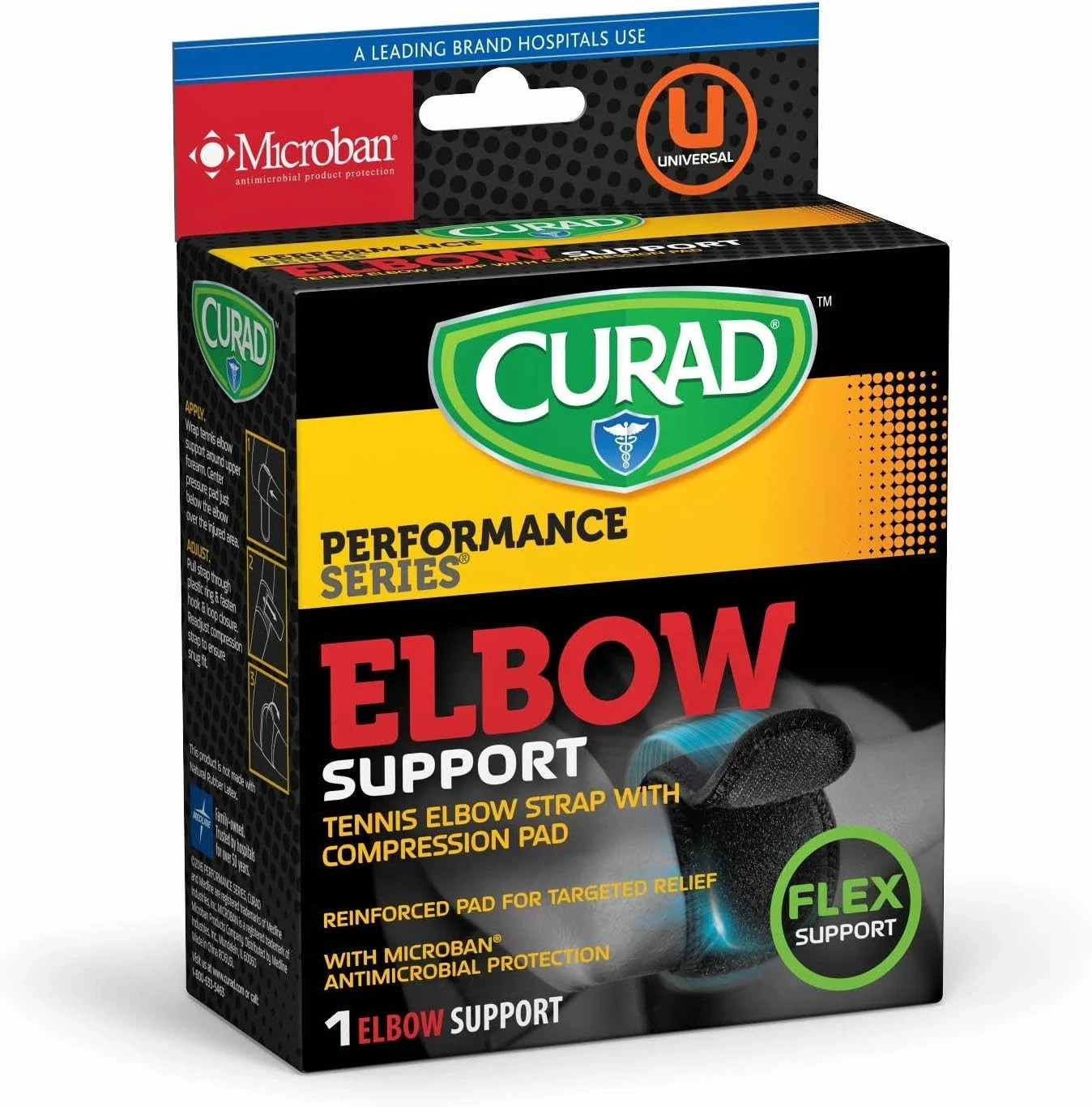 CURAD Universal Fit Tennis Elbow Strap with Compression Pad