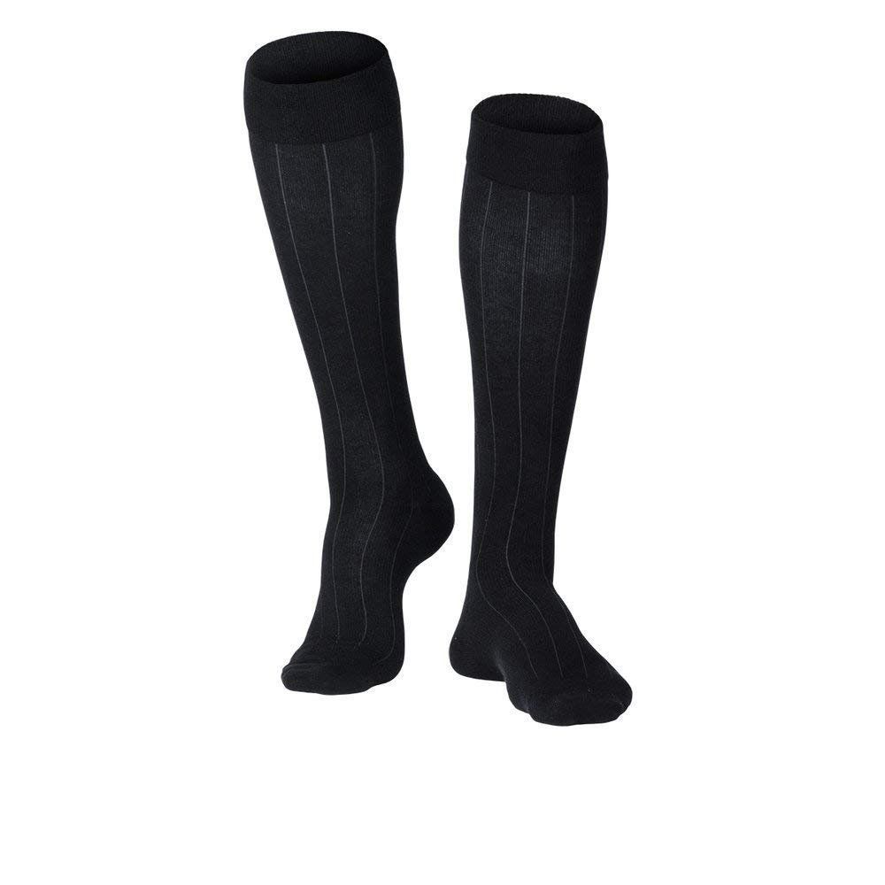 TOUCH Compression Socks for Men, 15-20 mmHg, Ribbed, Cotton, 2 pair, Black,…