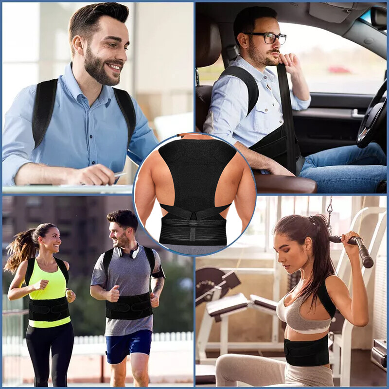 Posture Corrector Support Magnetic Back Shoulder Brace Belt Band For Men & Women