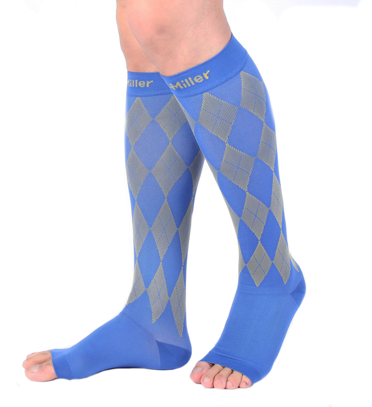 Doc Miller Socks Open Toe Compression Stockings 20-30MMHG Relieve Varicose Pain