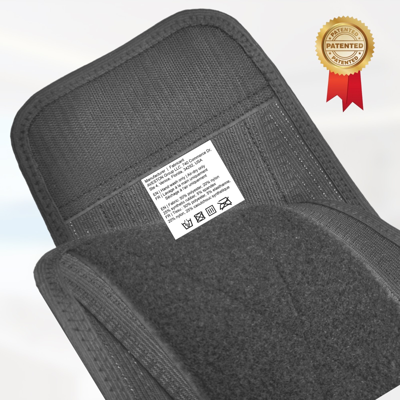 AVESTON Lumbar Brace Back Support Belt Lower Waist Pain Relief Thin Light Medica