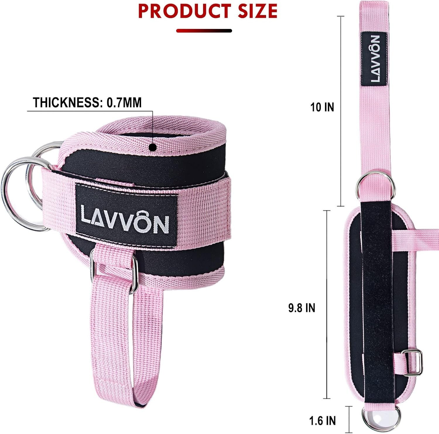 Ankle Straps for Cable Machines Kickbacks – Adjustable Comfort Ankle Cable At…