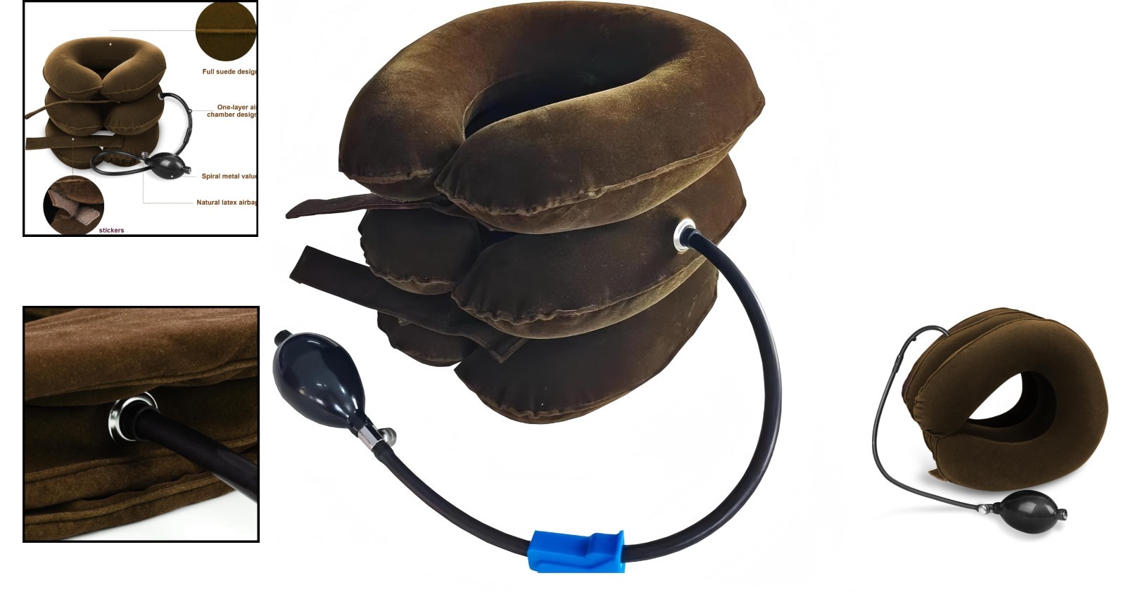 Portable Inflatable Cervical Neck Traction Device for Pain Relief & Spine Ali…