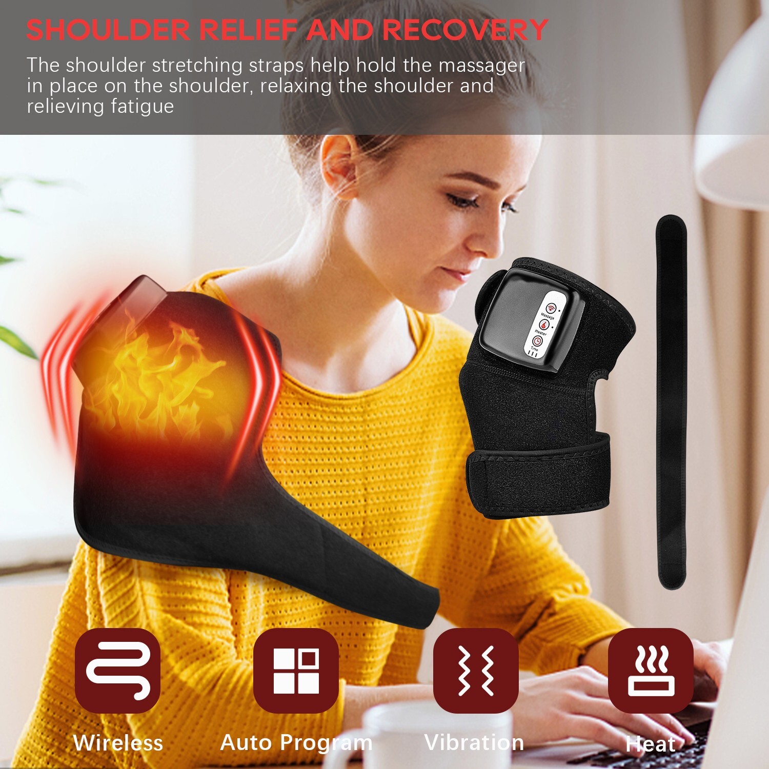 US Electric Heating Vibration Knee Leg Joint Pad Massager Brace Therapy 2026 NEW