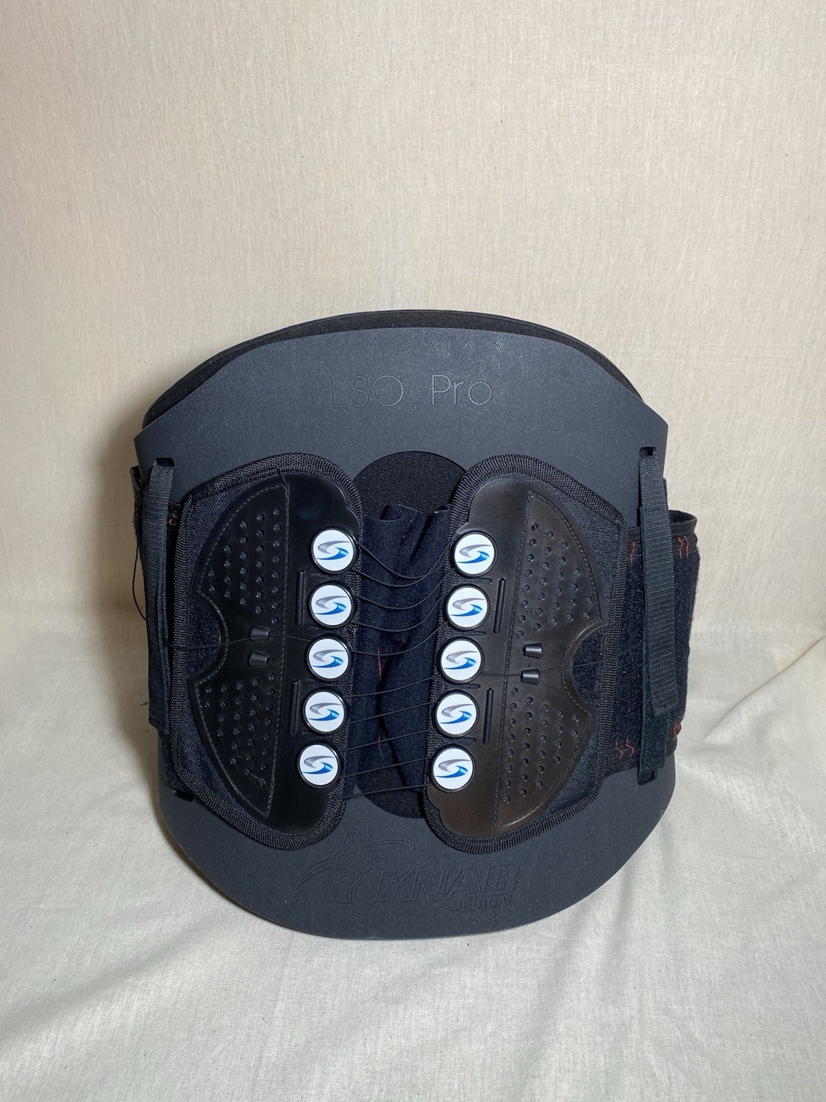 Knab Medical LSO PRO Spinal Brace Black Large Shell Brace