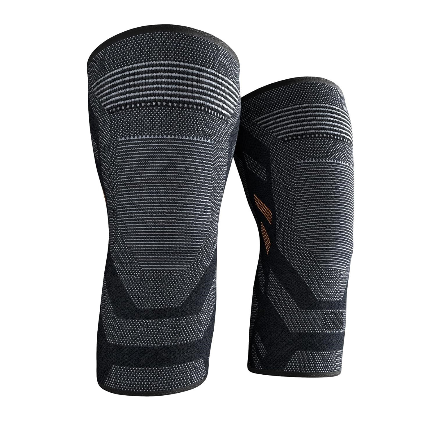 Knee Cap A, Black & Orange, Pack of 2