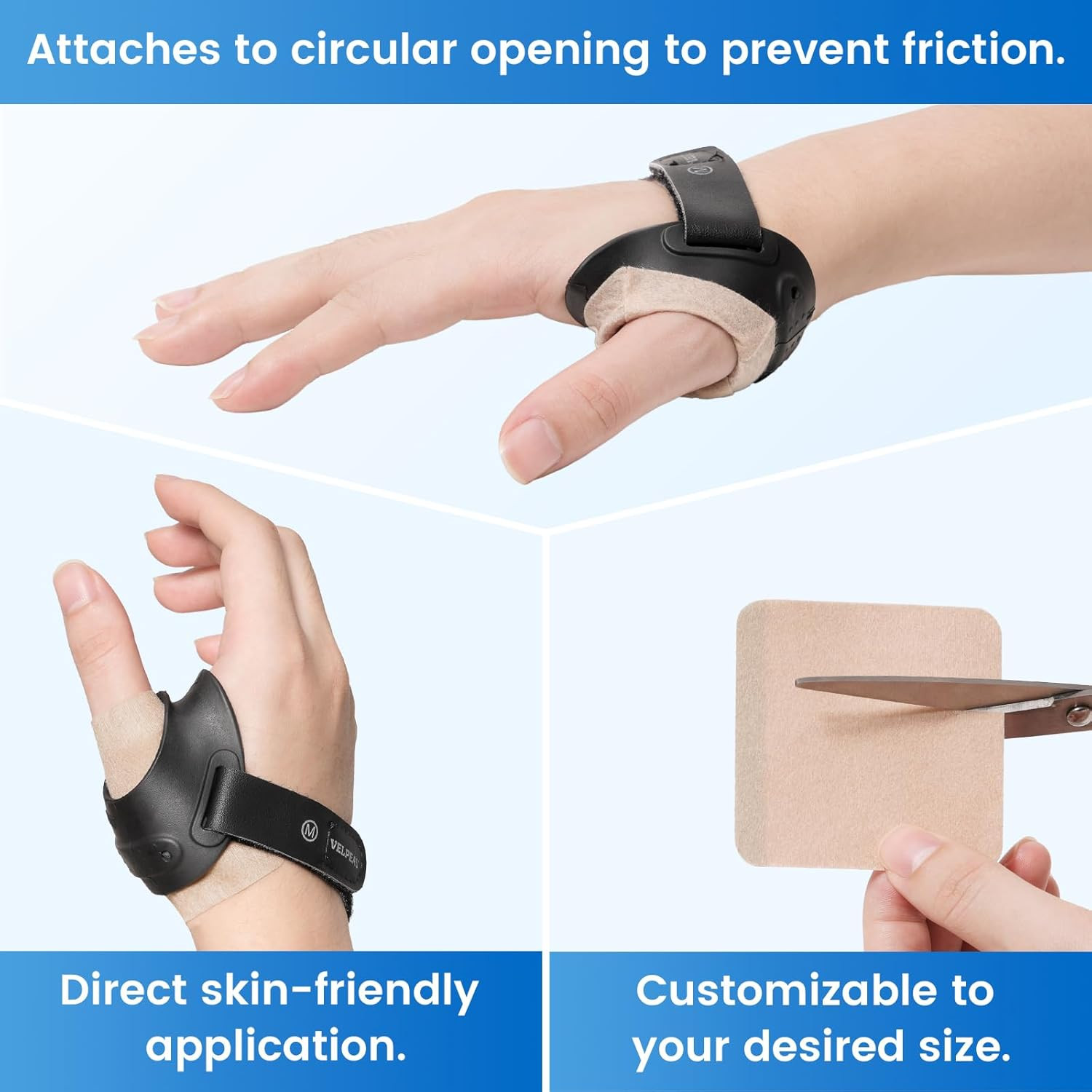 Flexible CMC Thumb Brace – Soft Rubber Thumb Splint for Arthritis Pain and Suppo