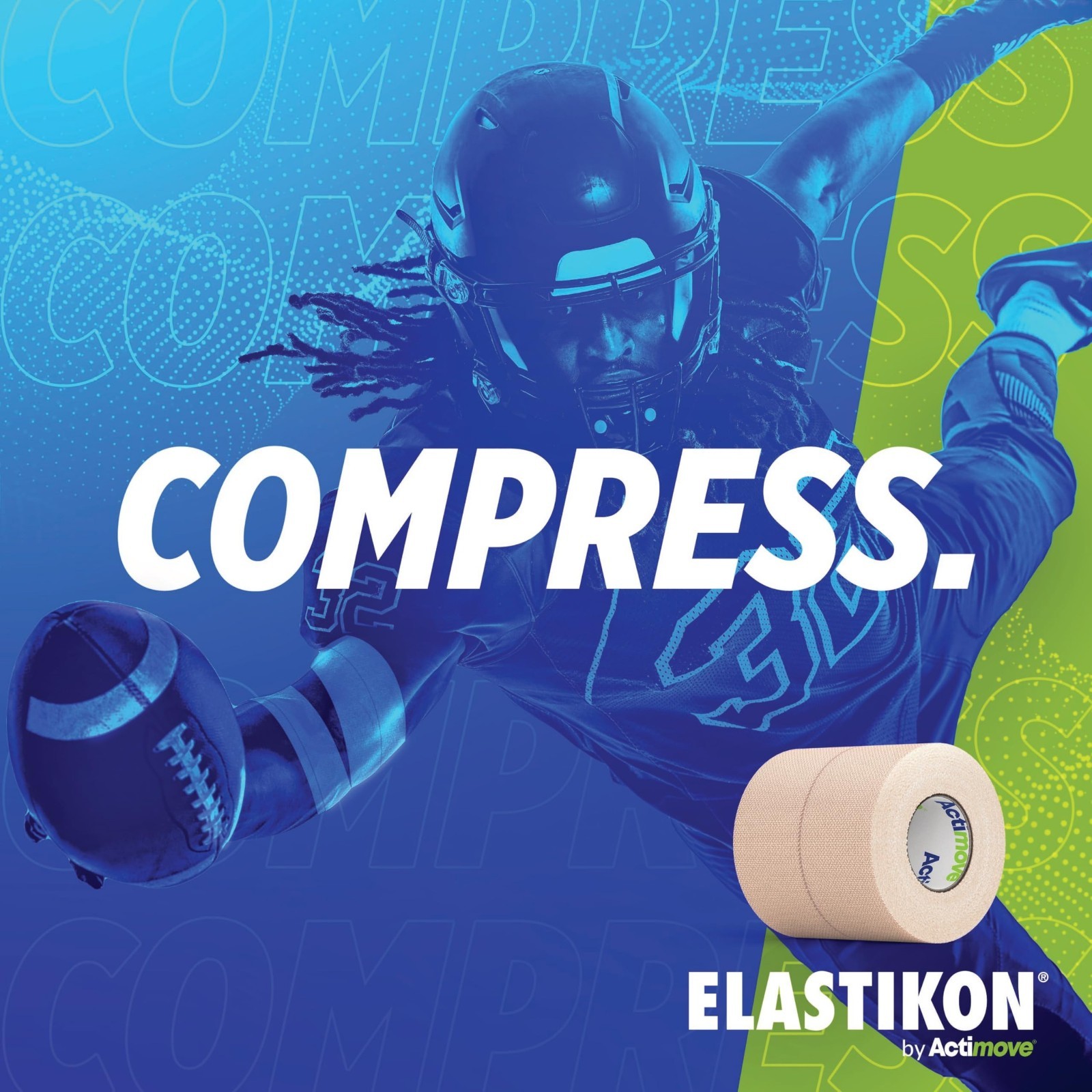 Elastic Cotton Tape 1″ x 2.5 yd – 12 Rolls for Compression & Support, Injuries