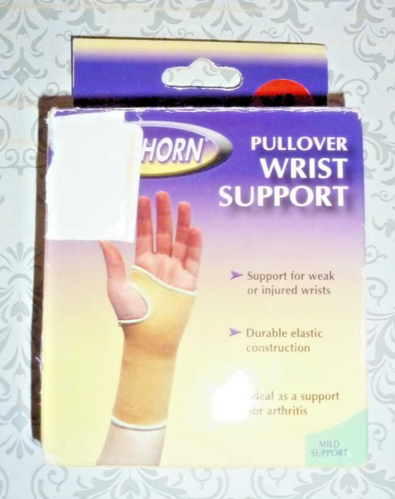 DJO Bell-Horn Pullover Wrist Support (Beige) Large – Compressive Support for Wea