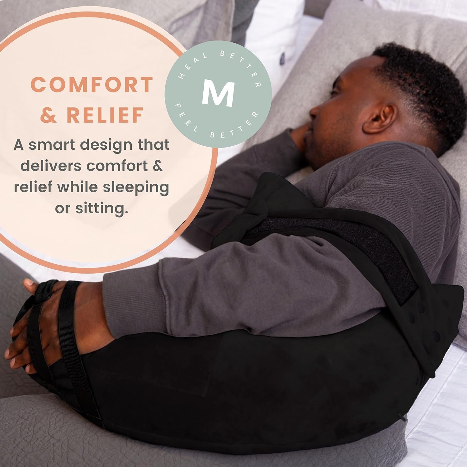 Adjustable Arm Support Pillow for Sleeping with Machine Washable Polyester Cover