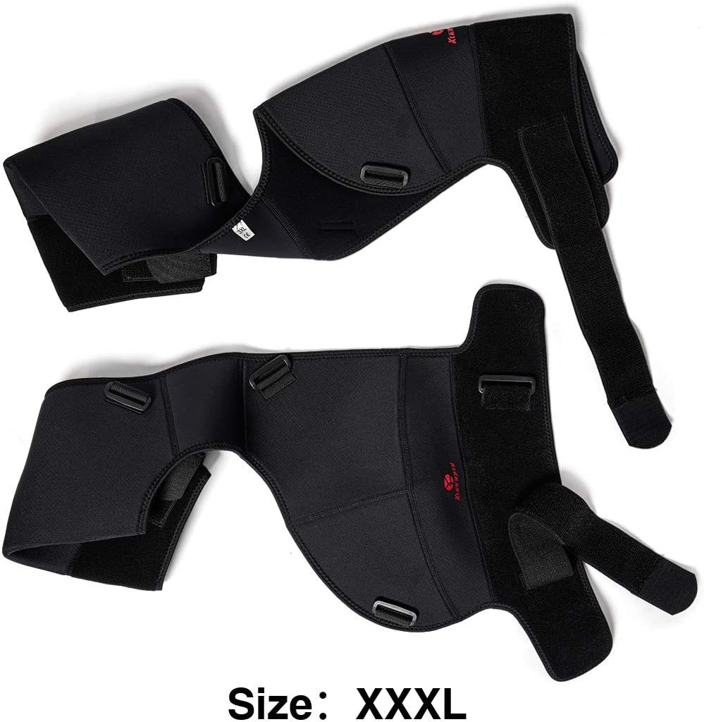 Double Shoulder Support Brace Strap Wrap Neoprene Protector (Xxx-Large)