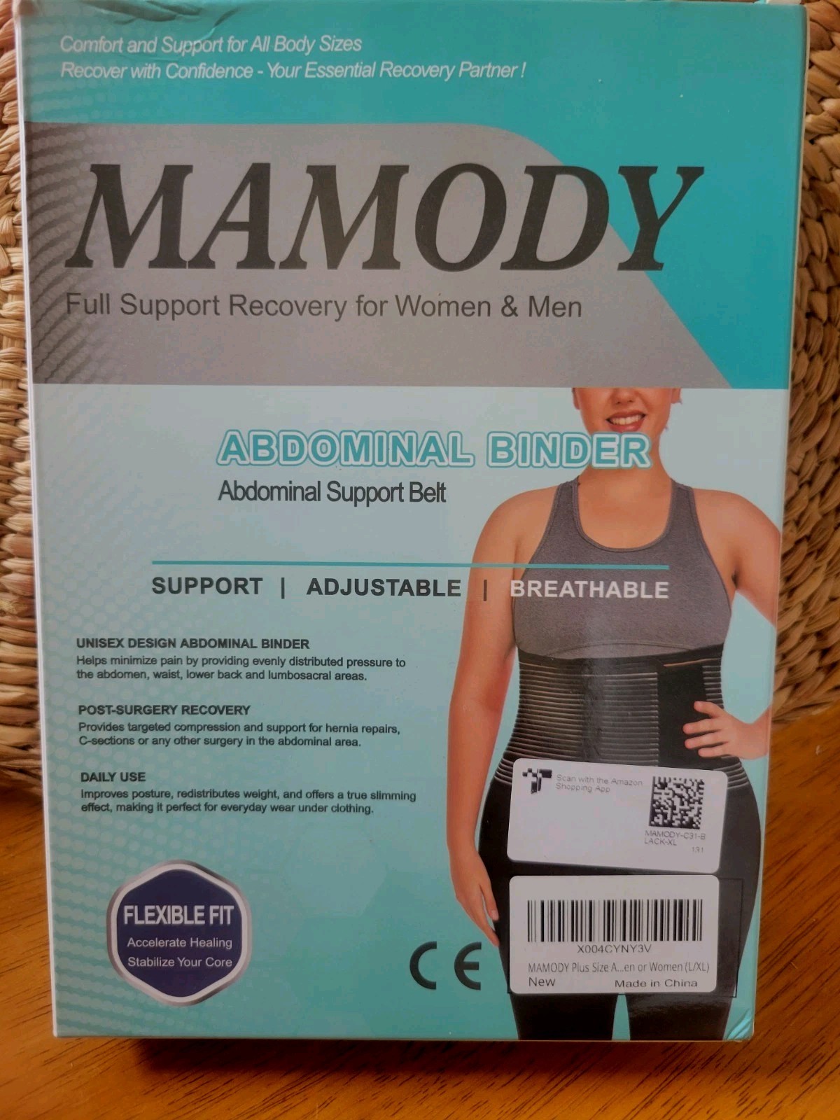 Mamody Abdominal Binder Support Belt Plus Size L/xl NIB – Black