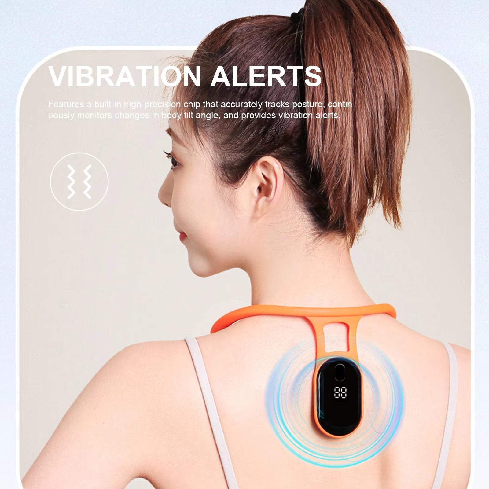 Smart Posture Reminder Wearable Vibration Alert Trainer Rechargeable Unisex