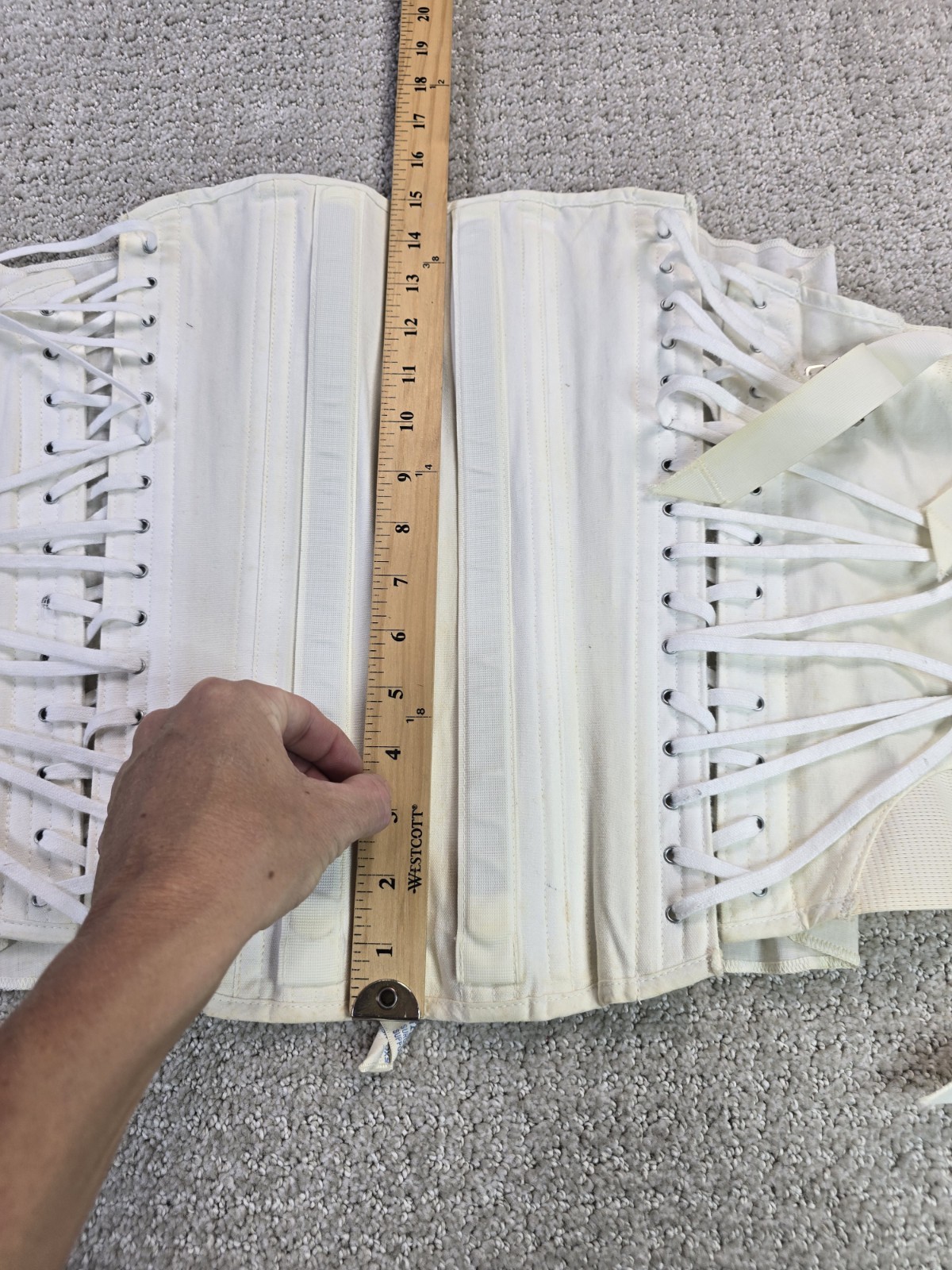 Vintage Freeman 36 Lumbosacral Ivory Orthotic Corset Brace Back Support READ