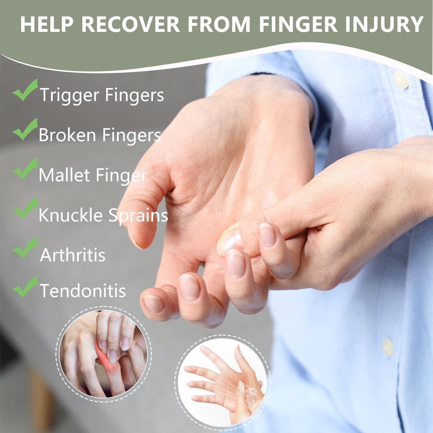 Finger Splint for Middle Finger, Trigger Finger Splint Wrist Support Brace, S…