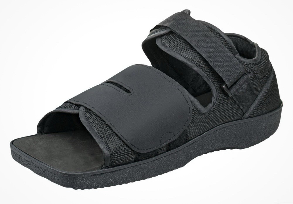 NEW ProCare Black Post-Op Shoe Large Contact Closure Straps 79-81237