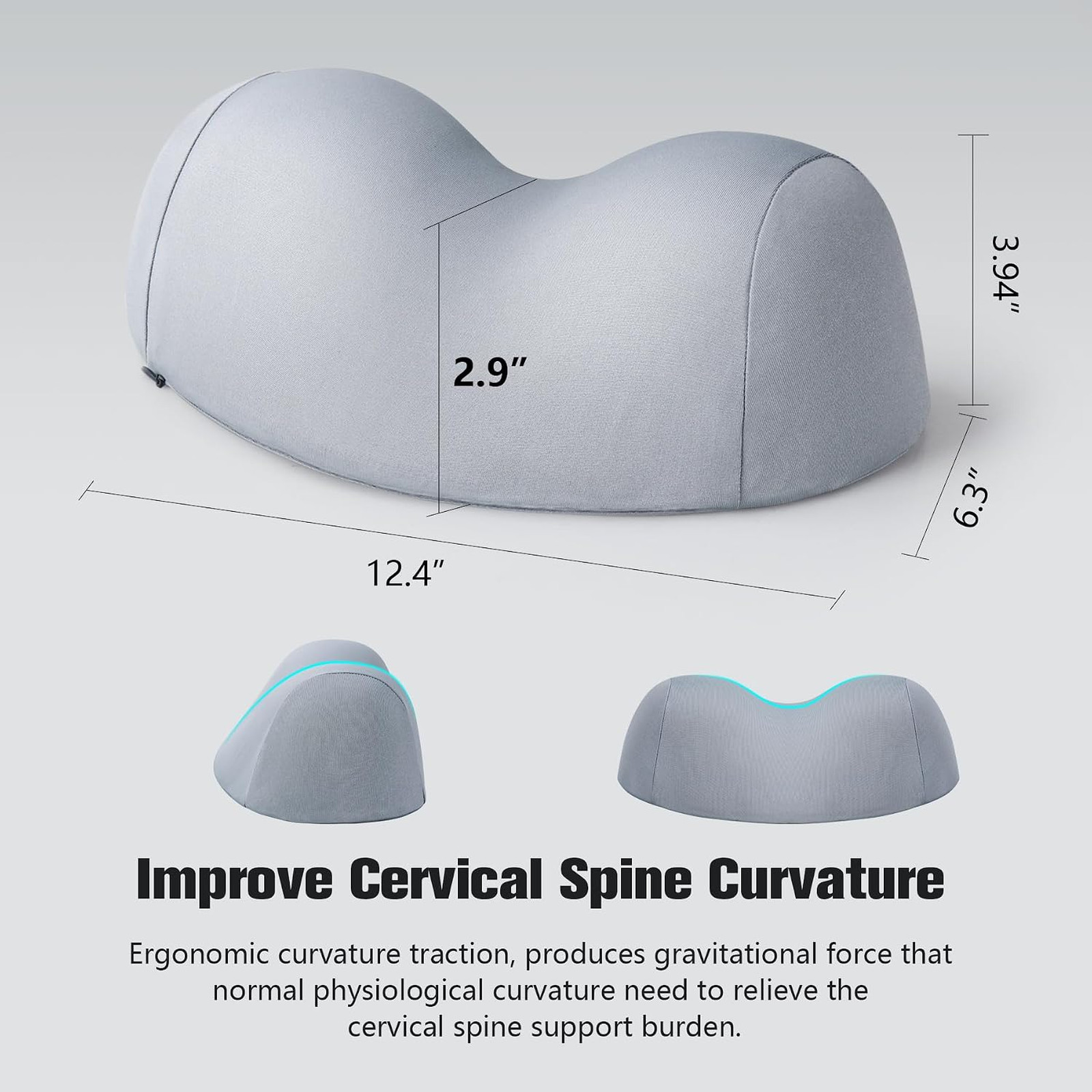 Small Neck Stretcher Pillow for Pain Relief, Cervical Traction Device, Memory