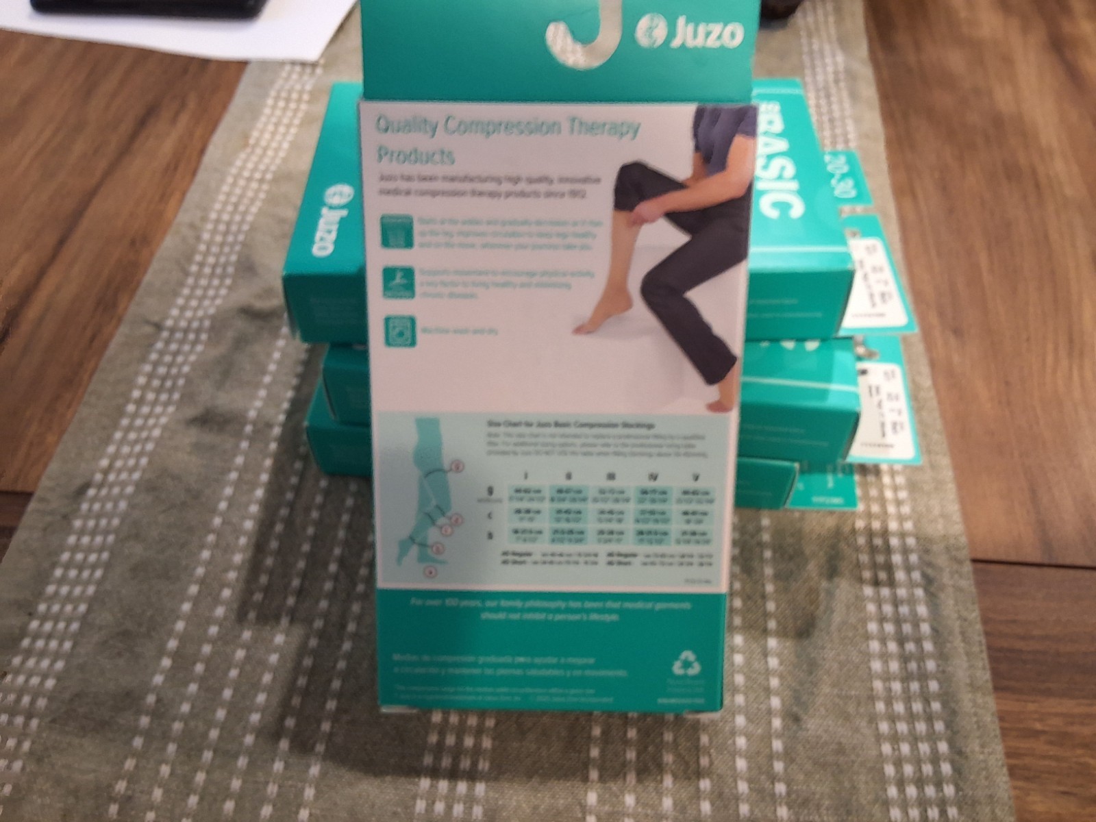 Juzo Basic 4411ag 20-30 mmHg Open Toe Compression Stocking Black Sz lI