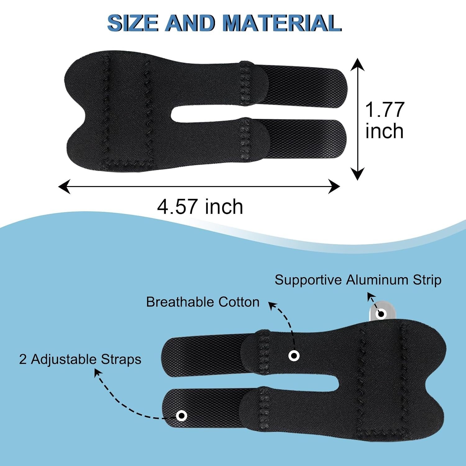 Small Adjustable 5Pcs Finger Splint Set – Instant Pain Relief for All Fingers
