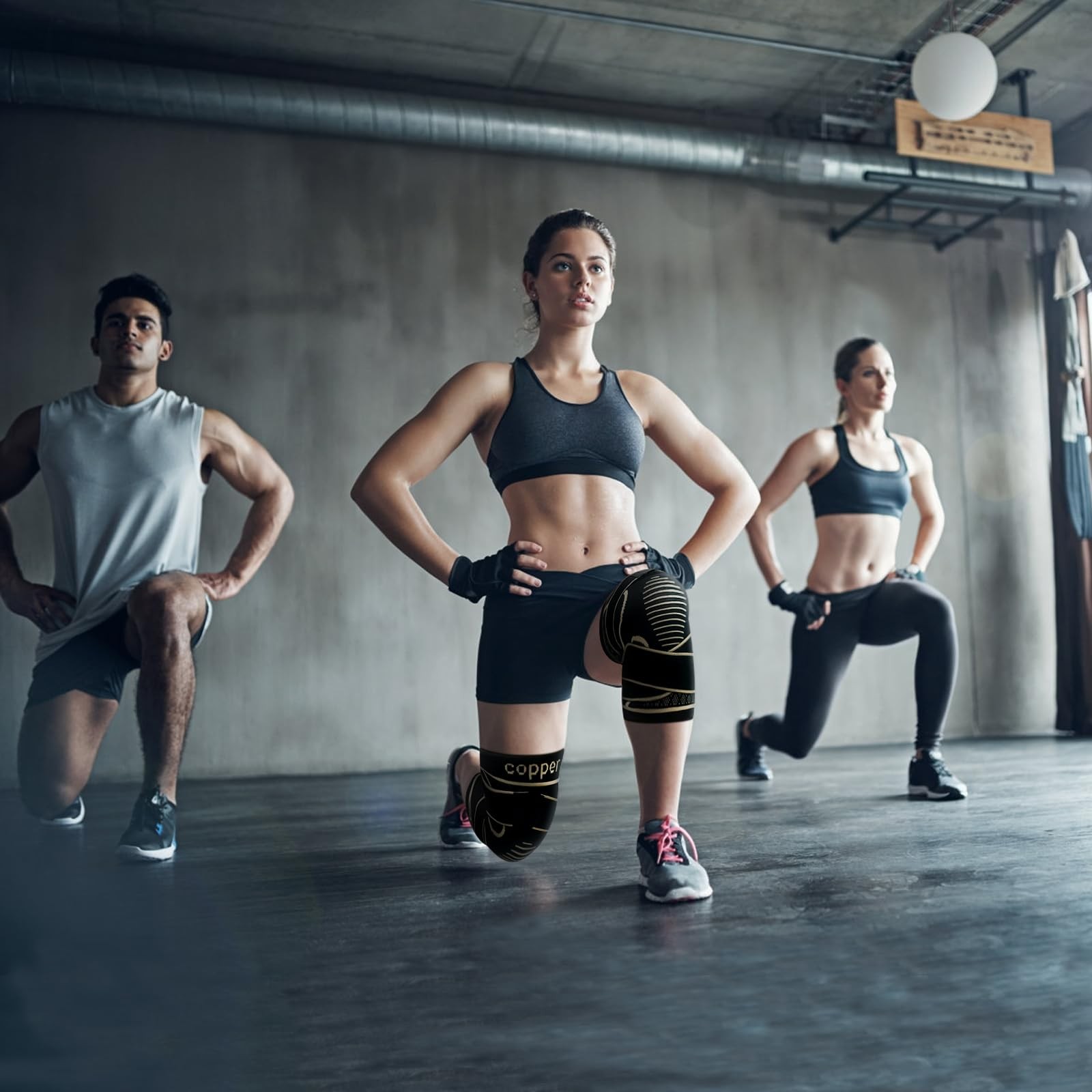 Copper Knee Brace with Strap, Compression Sleeve, 2 Pack, 3XL