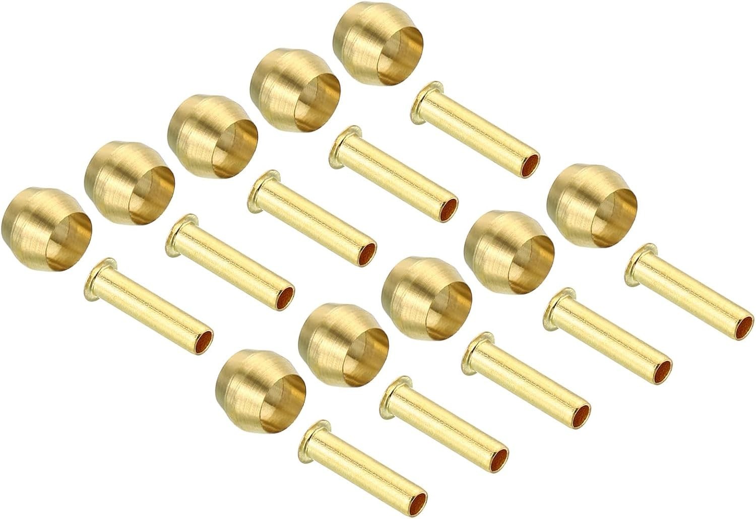 20-Piece 4mm Brass Compression Insert Fittings Set for Secure Pipe Connections