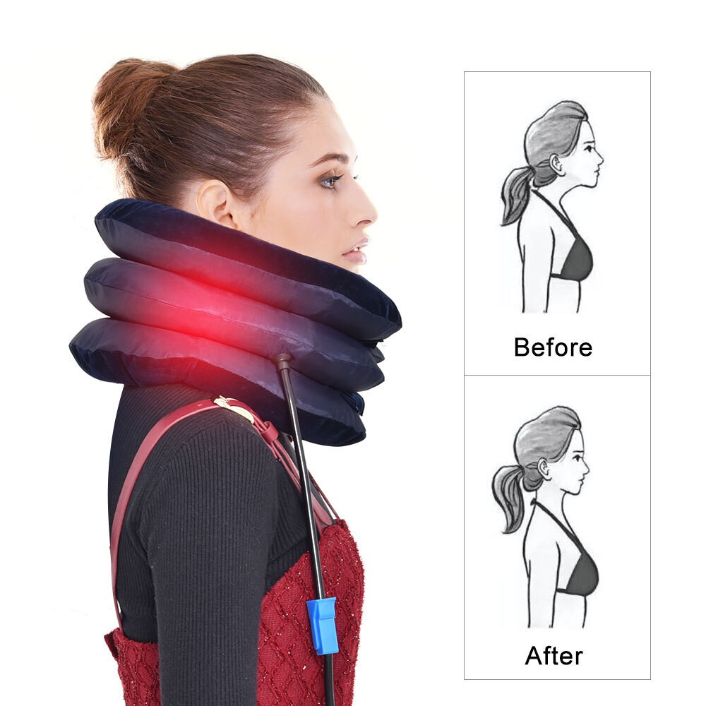 🔥🔥🔥Cervical Neck Traction Device Inflatable & Adjustable Neck Stretcher Neck