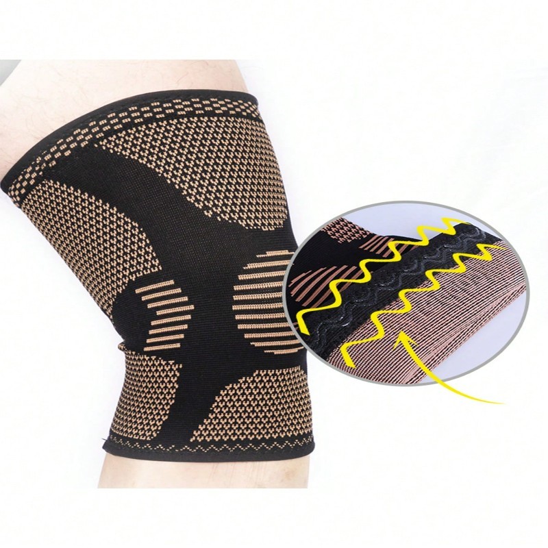 2Pack Copper Knee Braces Compression Sleeves Support for Arthritis Men & Women