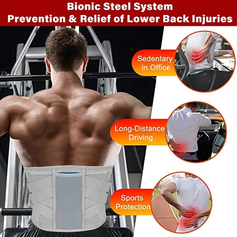 Medical Lumbar Support Belt For Lower Back Pain Relif Spine Brace Men Women US