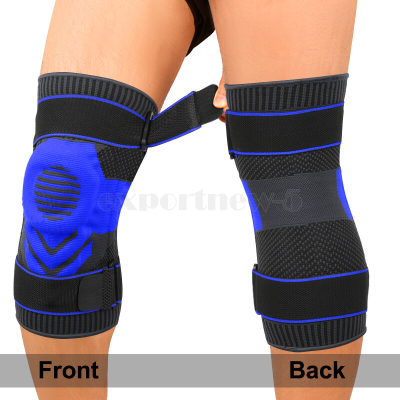 Knee Brace Compression Sleeve Support with Gel Pad Side Stabilizers Patella Wrap
