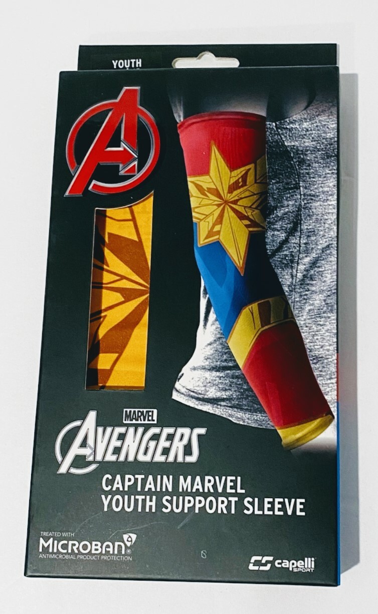 NEW Marvel Avengers Captain Marvel Youth Support Sleeve S/M Small / Medium