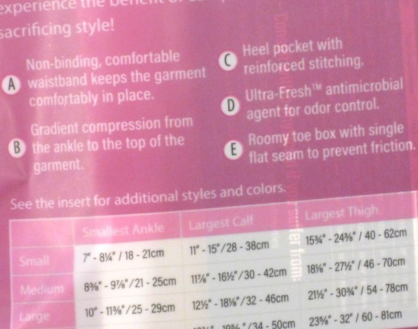 JEBA Sheer Vibrance Compression Pantyhose Neutral 20-30mmHG by Apex NEW SEALED