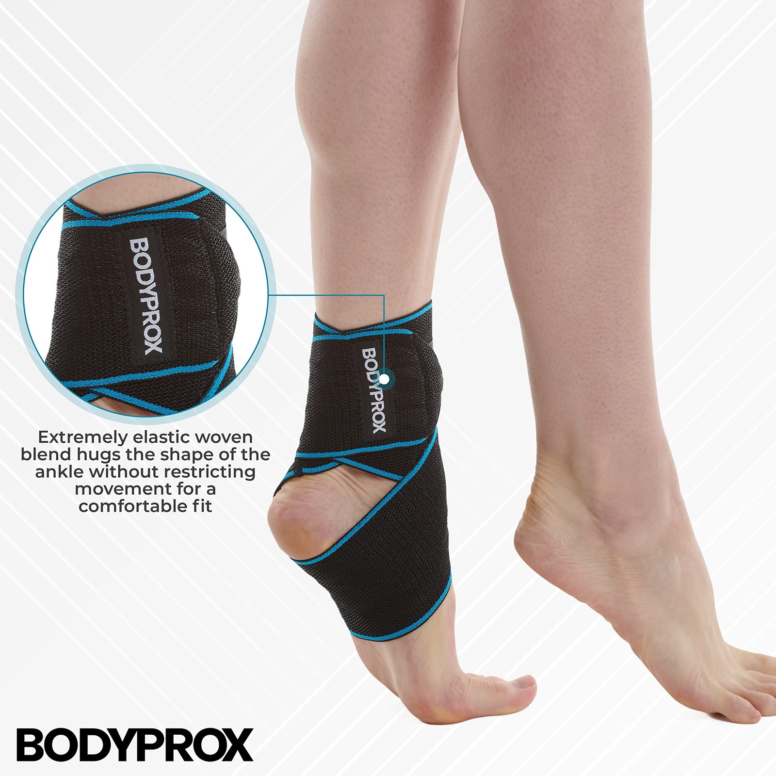 Ankle Support Brace 2 Pack Adjustable Compression Ankle Braces for Sports