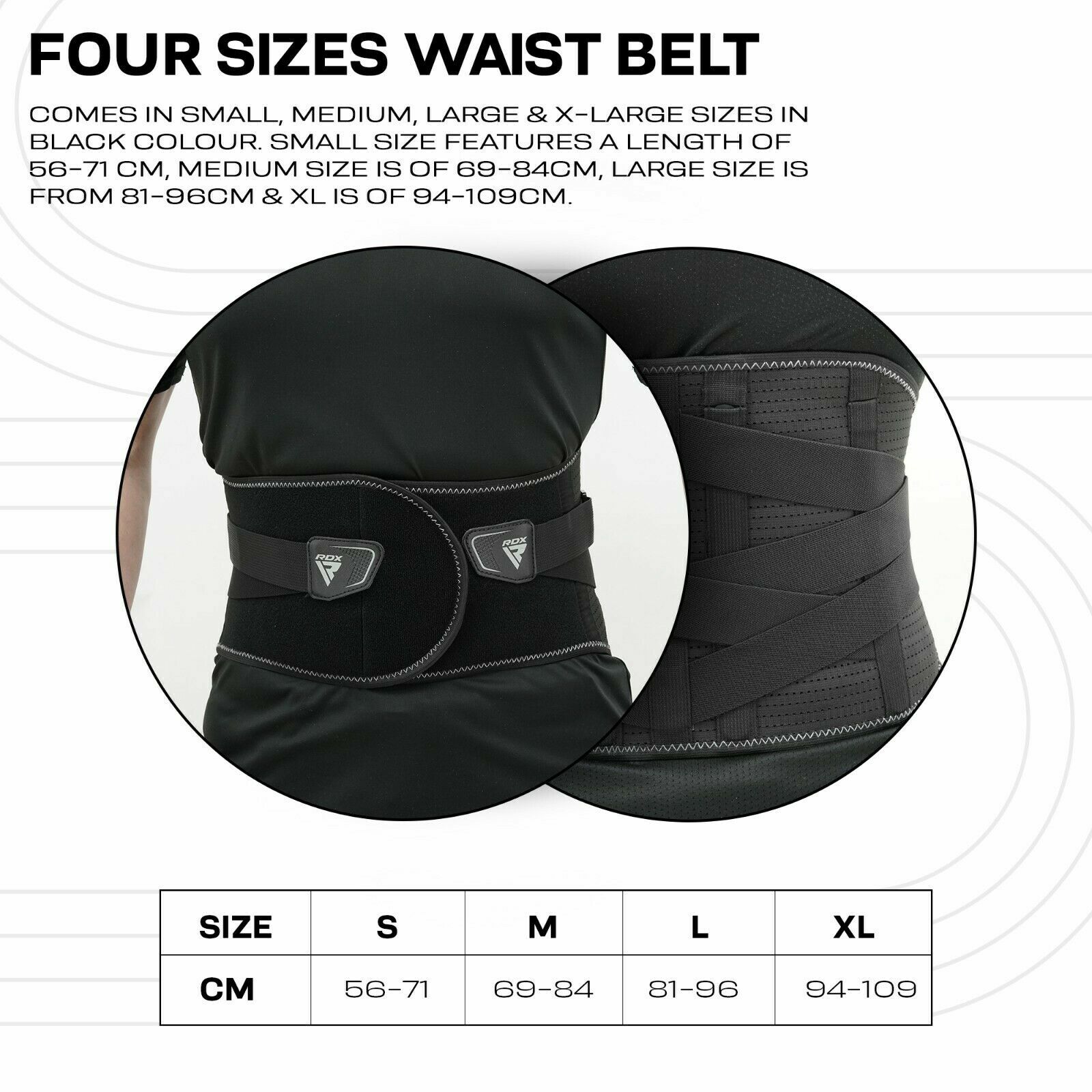 Back Brace Belt by RDX, Back Support, Pain Relief, Lower Lumbar Support Belt