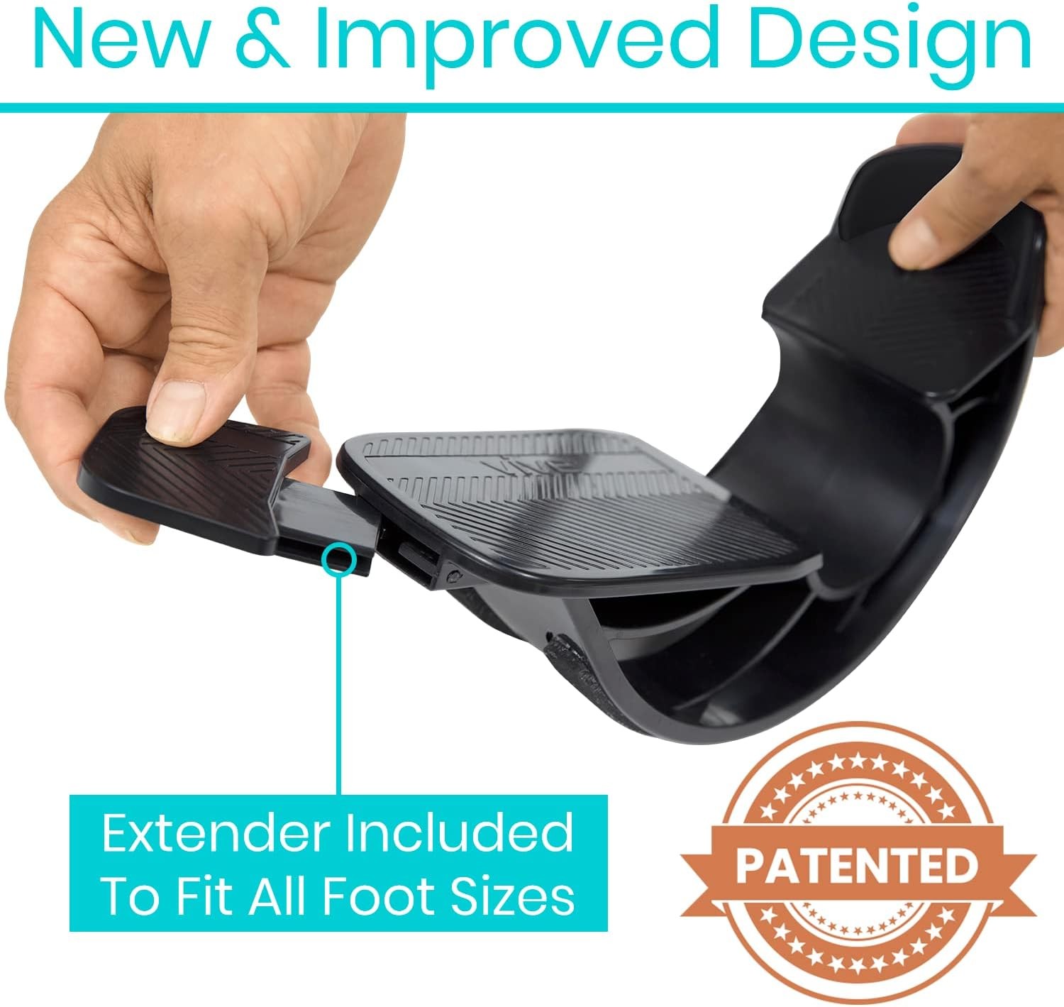 Vive Adjustable Calf Stretcher – Foot Rocker for Plantar One Size, Black