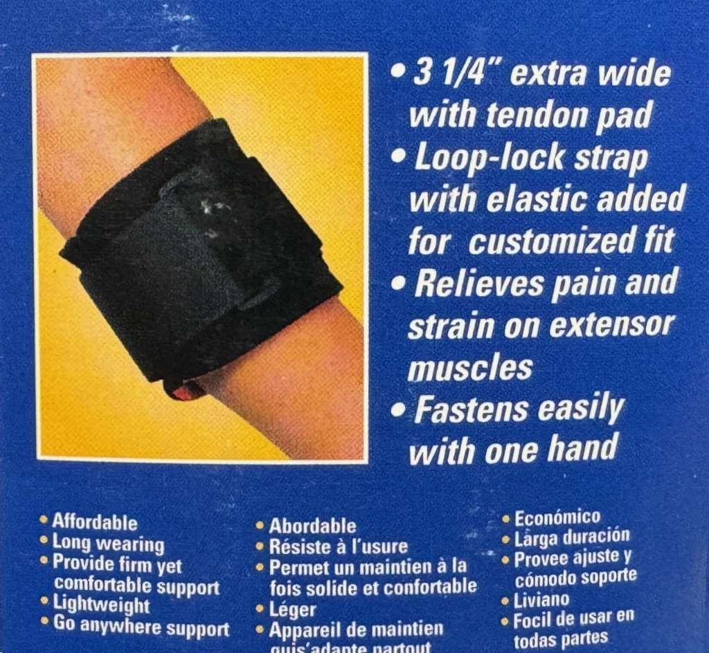 Sport Aid GOLD ThermaDry3 Tennis Elbow X-Large Black