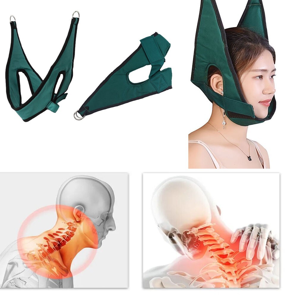 Cervical Neck Traction Device Neck Stretcher Brace Support Pain Relief Over Door