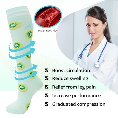 Compression Socks for Women Men Support Circulation Small-Medium 05-6pairs-03