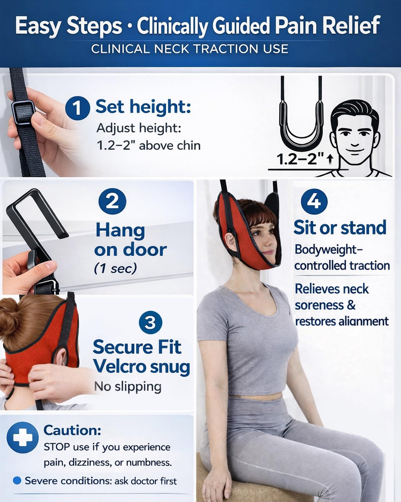 FELICITDR neck traction device red