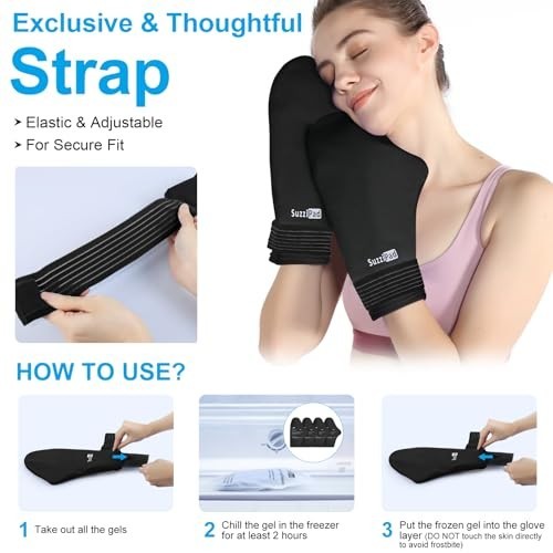 Cold Therapy Gloves & Socks for Chemo Relief, Ice Packs for Hands & Feet, S/M