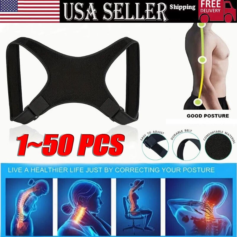 Back Posture Corrector Shoulder Straight Support Brace Belt Therapy Women Lot