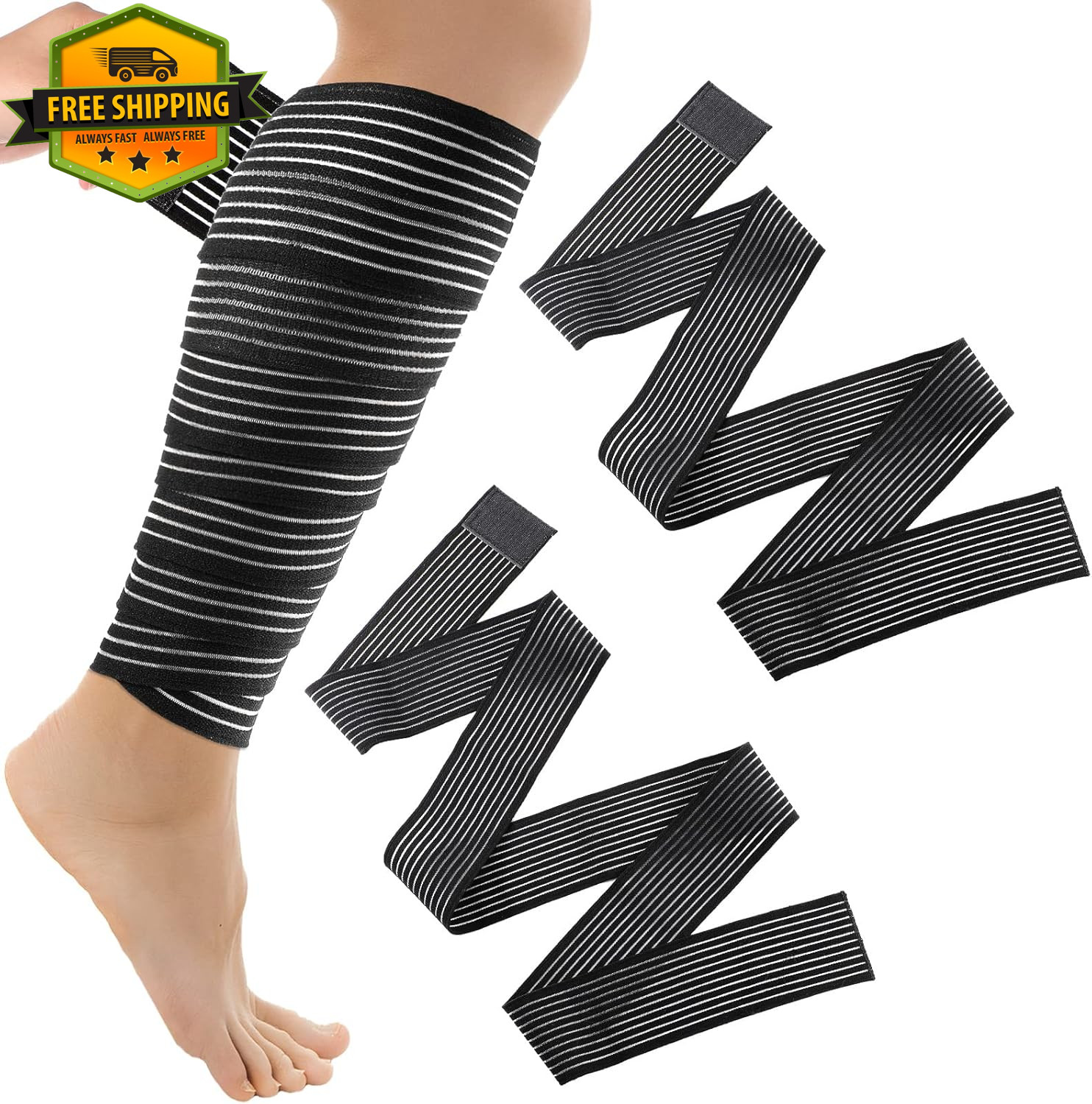 Calf Compression Wrap Adjustable Leg Support Sleeve Shin Splint Pain Relief