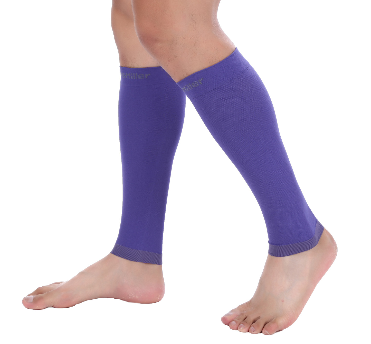 Doc Miller Calf Compression Sleeve 1Pair 20-30mmHg Recovery Varicose Vein VIOLET