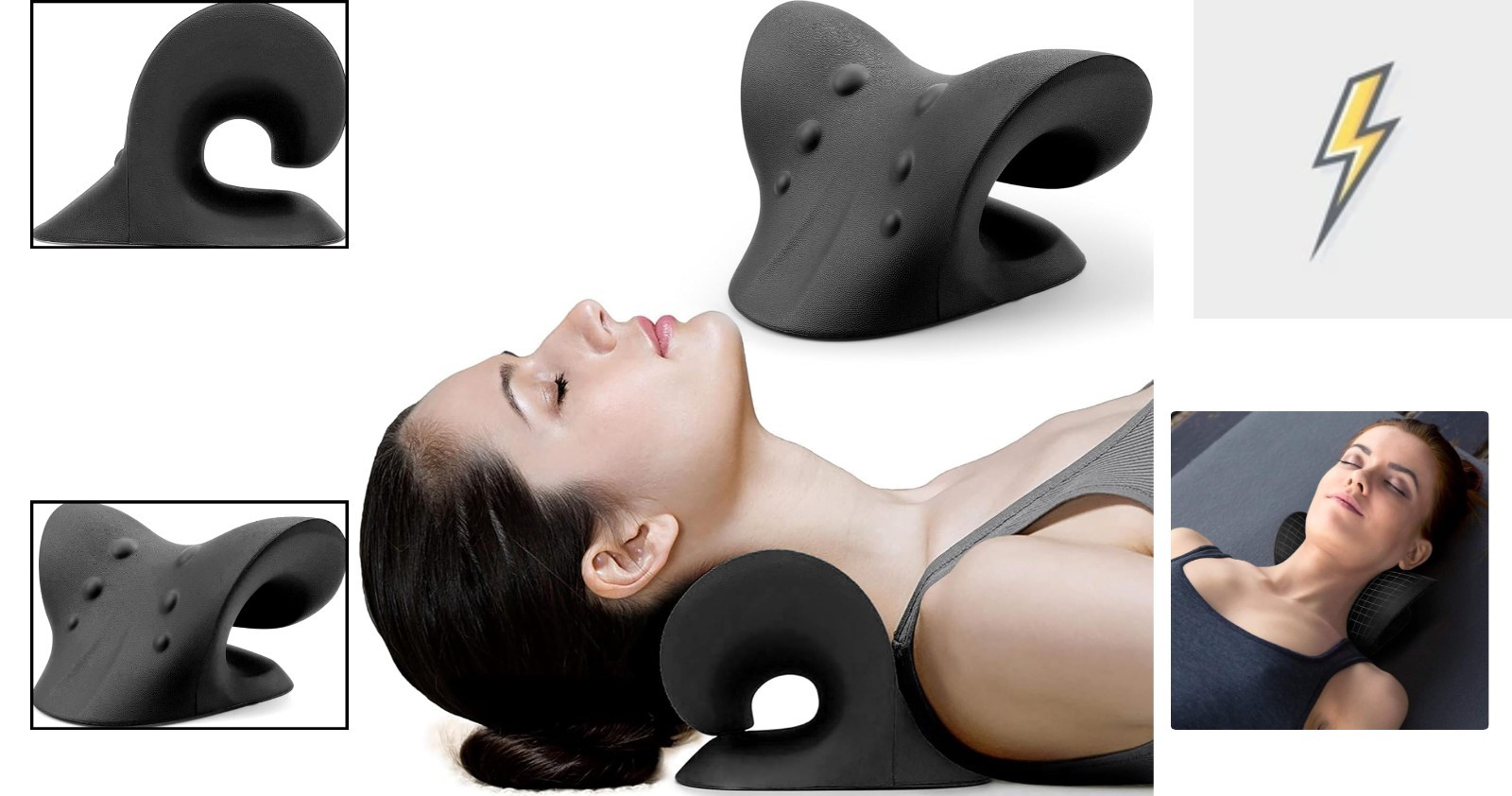 Memory Foam Cervical Traction Device – Portable Neck Stretcher for Spinal Health