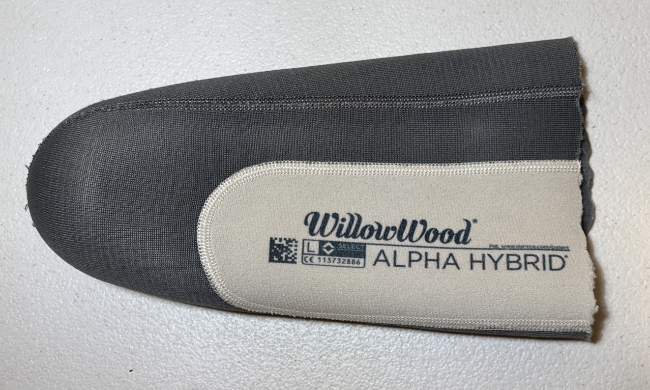 WillowWood Alpha Hybrid Prosthetic Liner Size Large