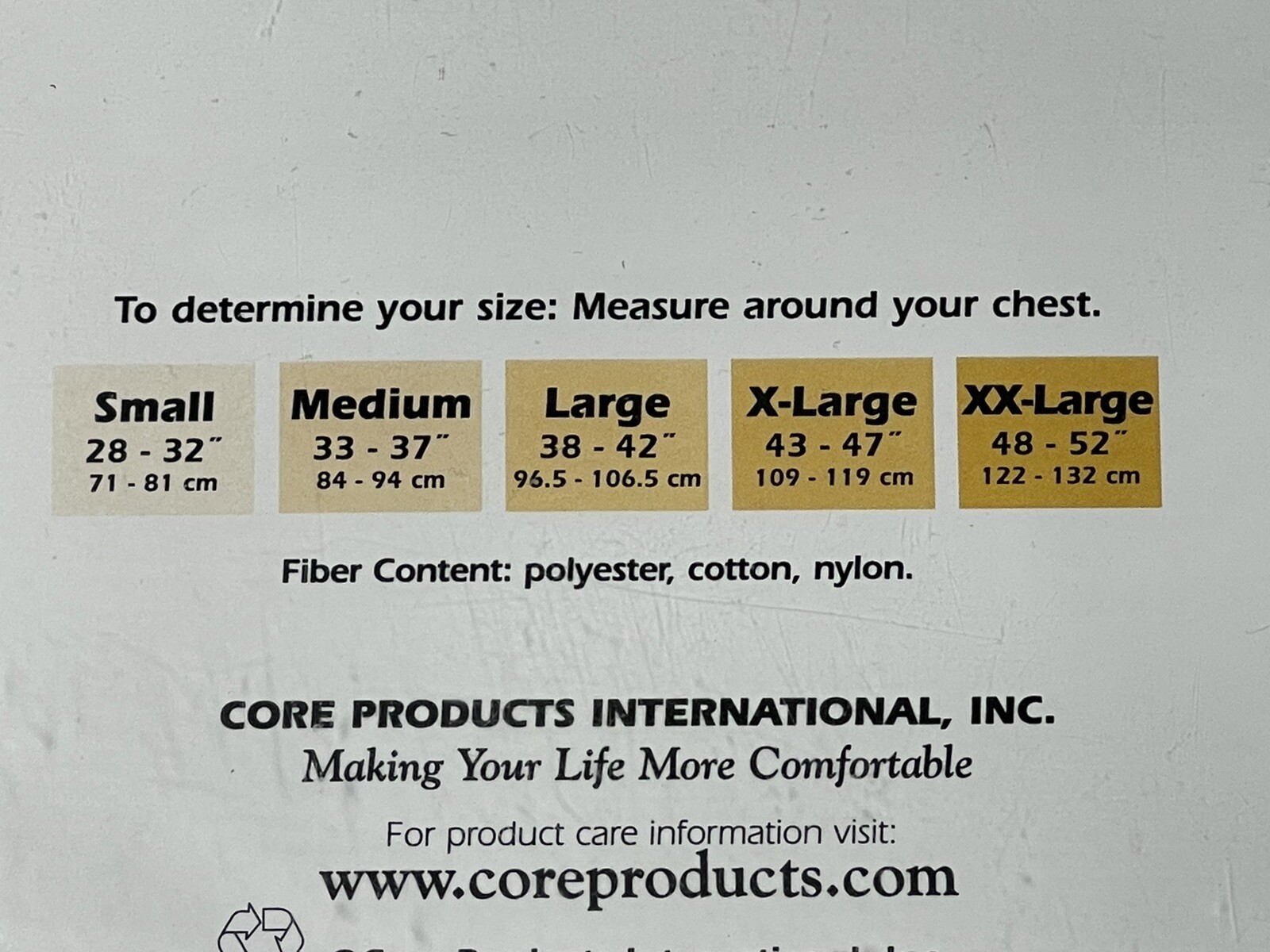 Core Products International Male Rib Belt X-Large 43 X 47″ Stabilizes Rib Cage