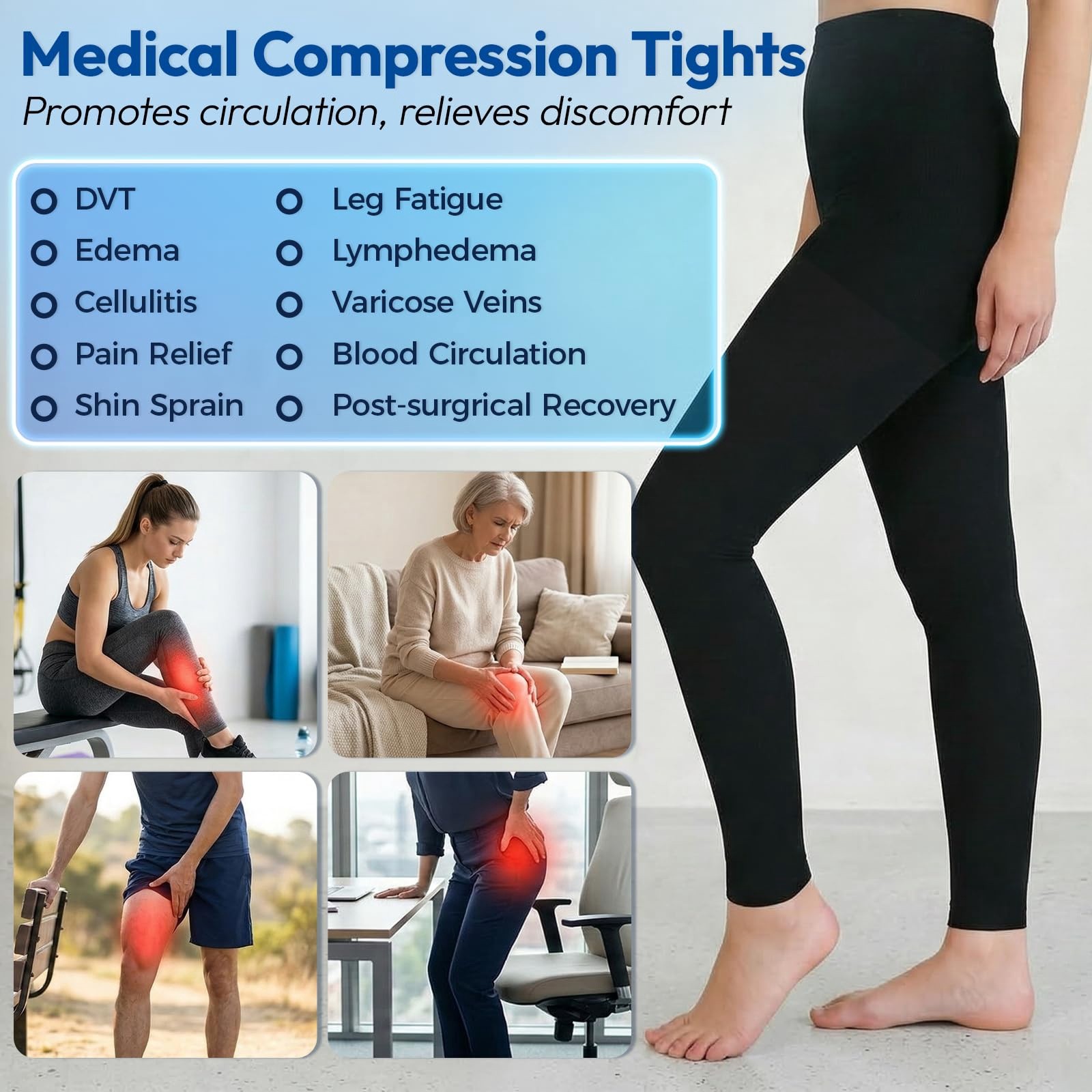 Compression Stockings Women, 15-20mmHg Medical Grade Compression Leggings | 2…