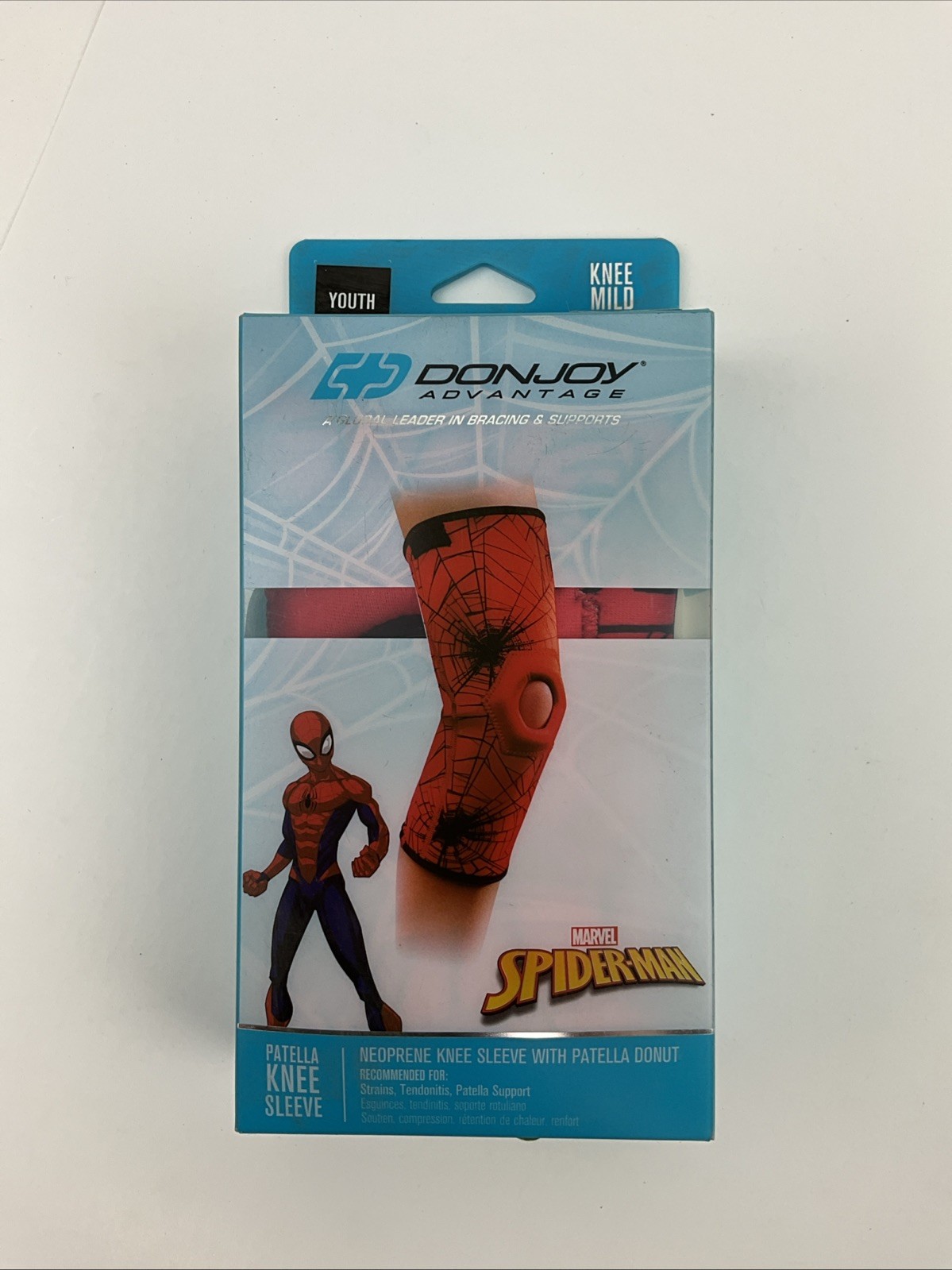 DonJoy Spiderman Neoprene Patella Knee Sleeve Pediatric Size