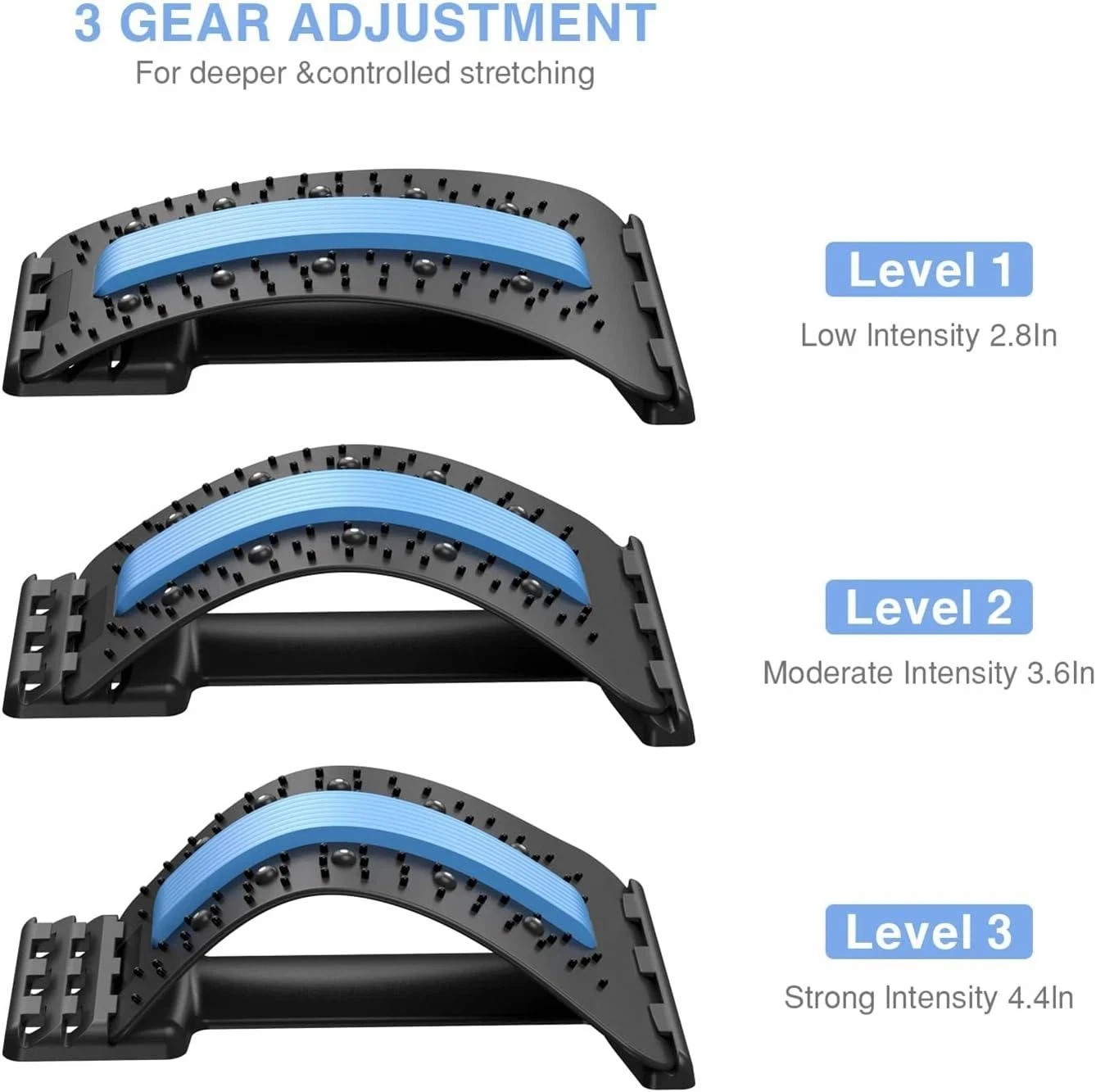 Back Stretcher Pain Relief Multi-Level Support Board for Lower Upper Spine